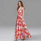 Damen Maxikleid mit elegantem floralem Schnitt R&B