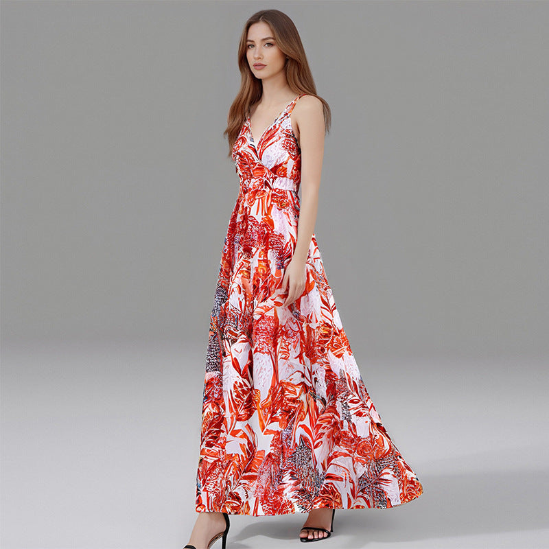 Damen Maxikleid mit elegantem floralem Schnitt R&B