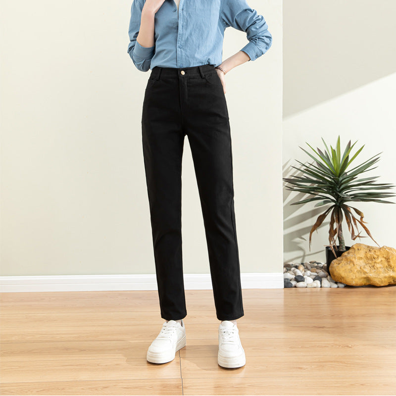 Damen Chino Stoffhose mit Hochbund