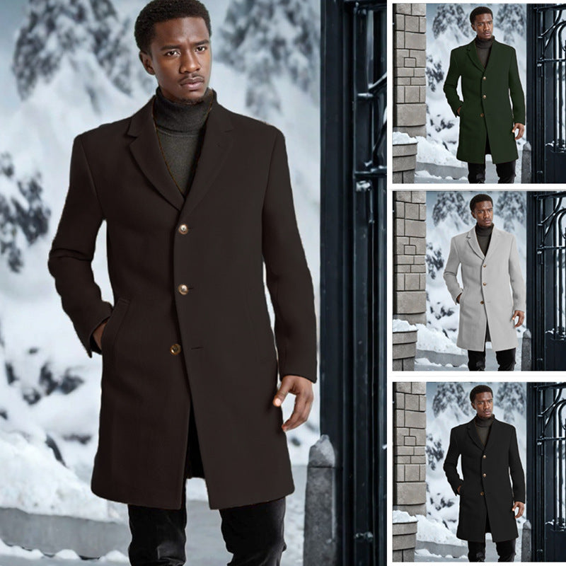 Herren eleganter Langmantel R&B