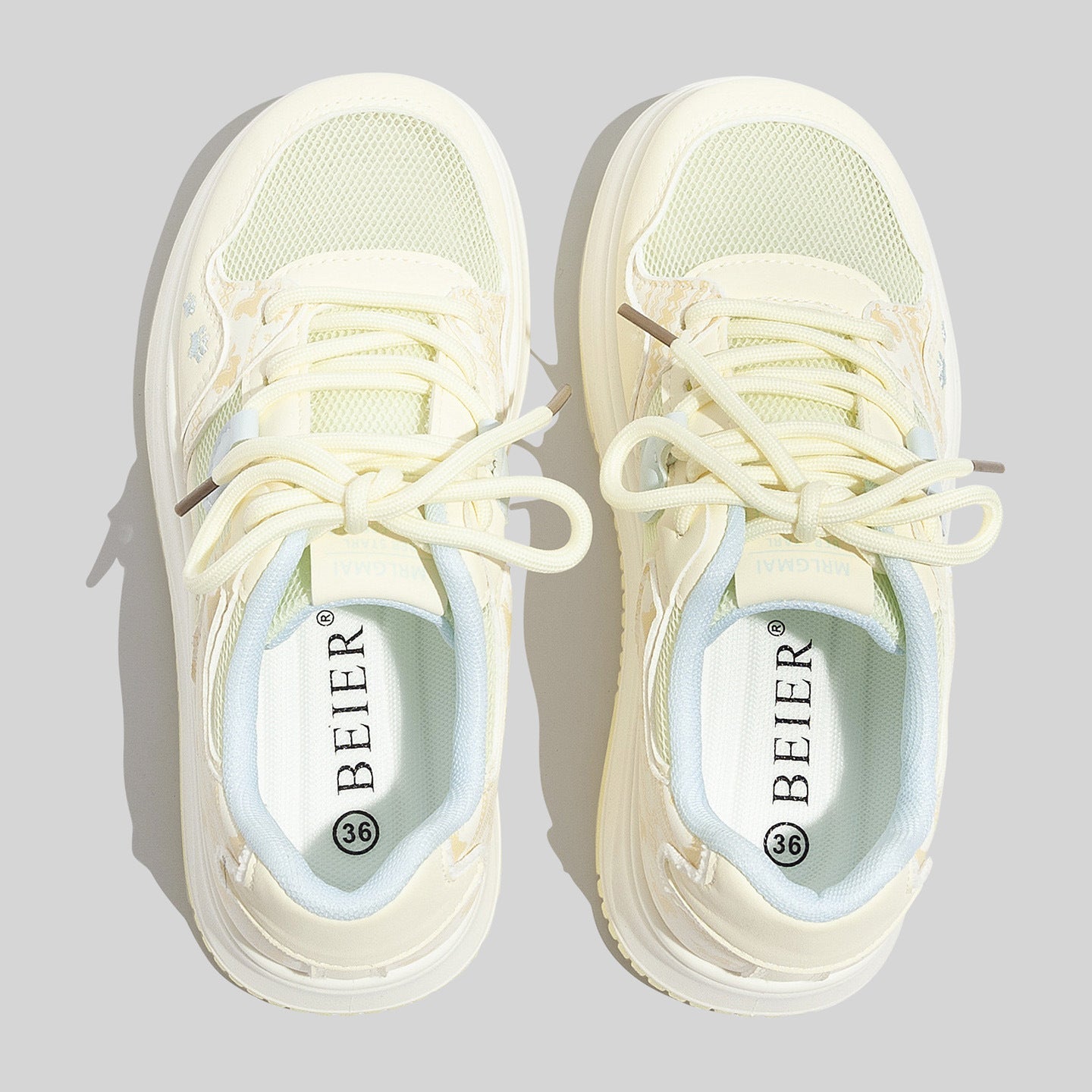 Damen Atmungsaktive Sneakers mit innovativem Komfortsystem und elastischen Schnürsenkeln