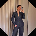 Damen Trendige Wide-Leg Jeans mit hohem Bund und lässigem Schnitt R&B