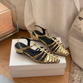 Damen Elegante Slingback Sandalen mit glanzvollem Design und komfortablem Blockabsatz R&B