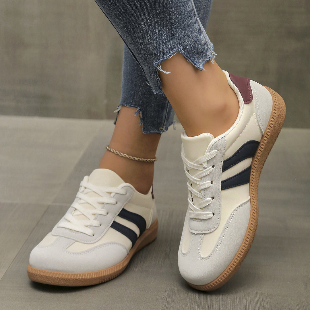 Damen Sportliche Retro Sneakers mit gepolstertem Innenfutter und rutschfester Sohle R&B