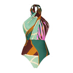 Damen Bunte Designer Badeanzug R&B