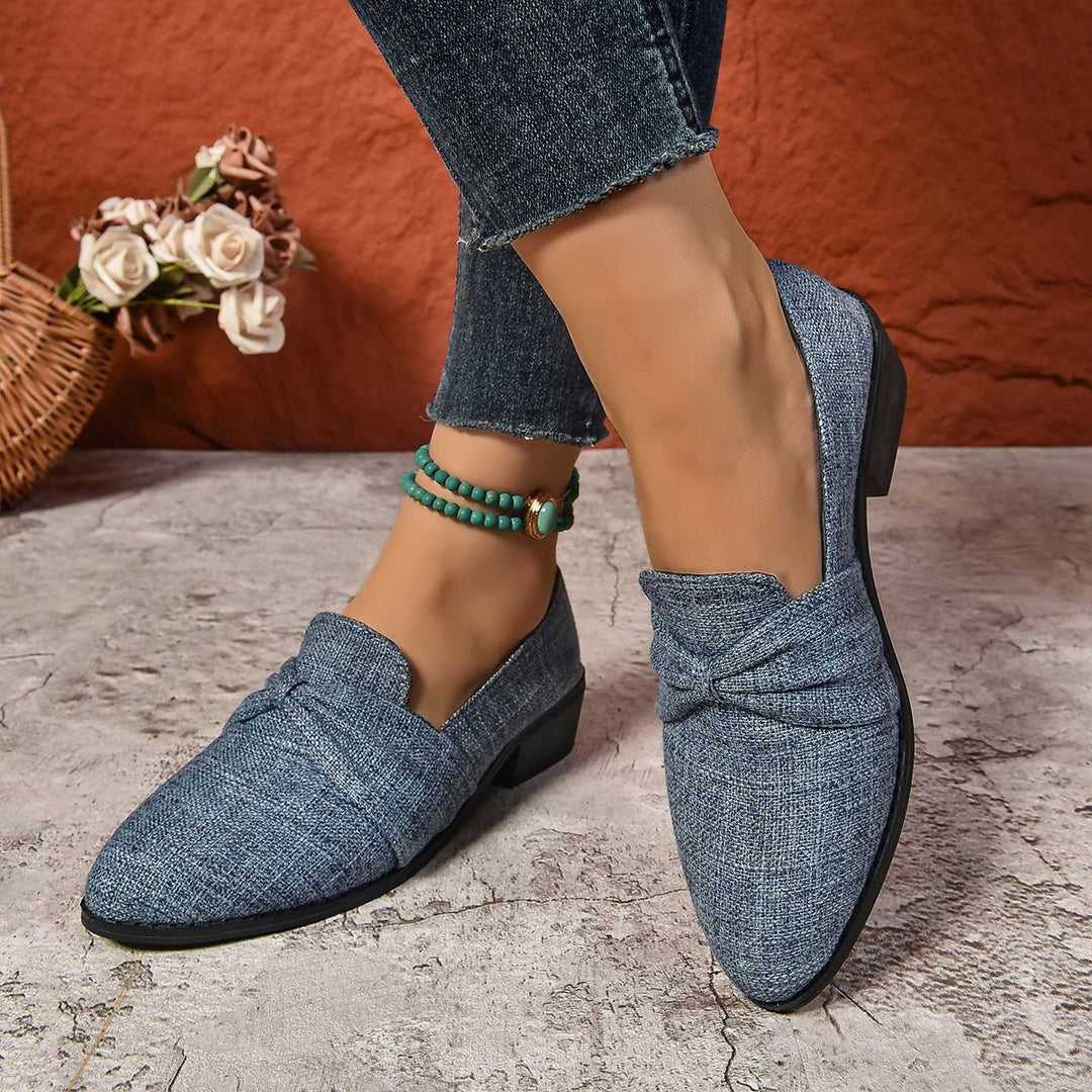 Damen Slipper mit geschwungenem Knoten R&B