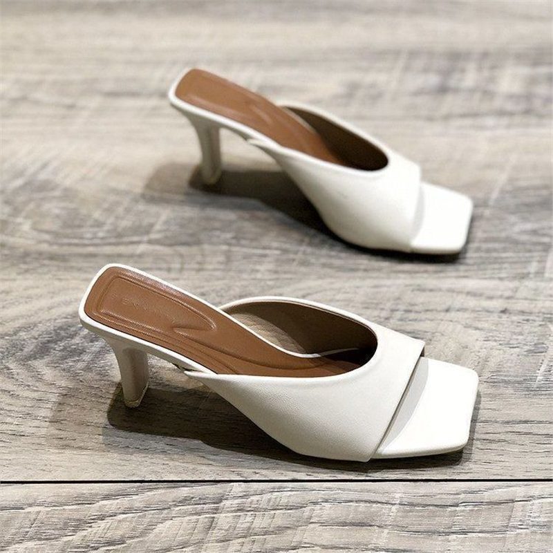 Damen elegante Mules mit geschwungenem Design R&B