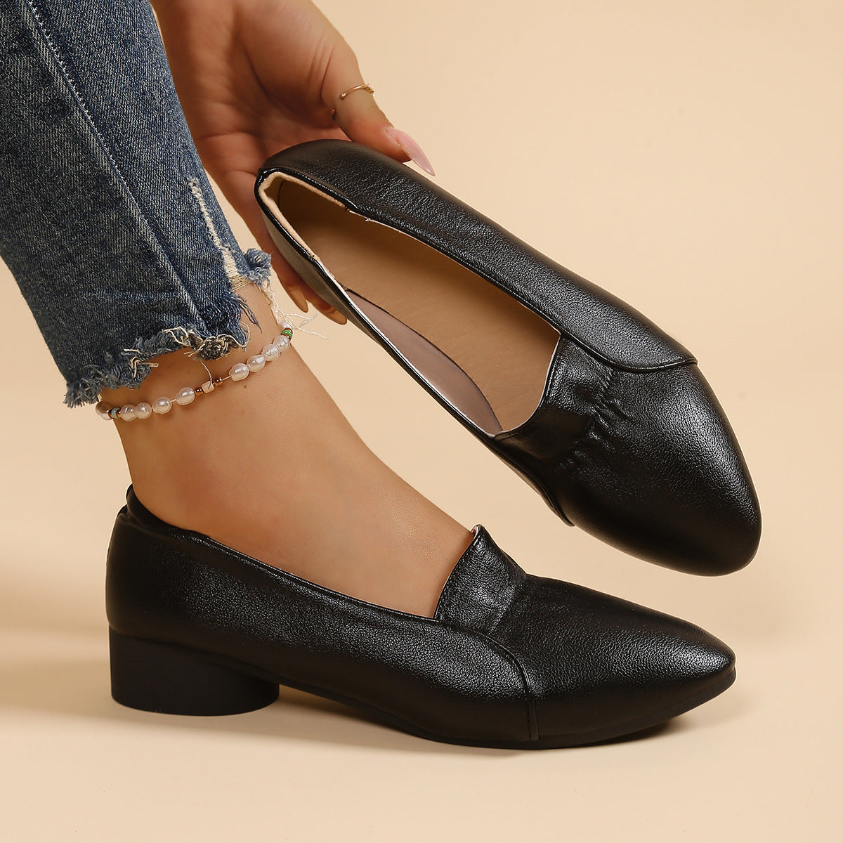 Damen Mokassins mit elegantem Knöchelriemen und weich gepolsterter Innensohle R&B