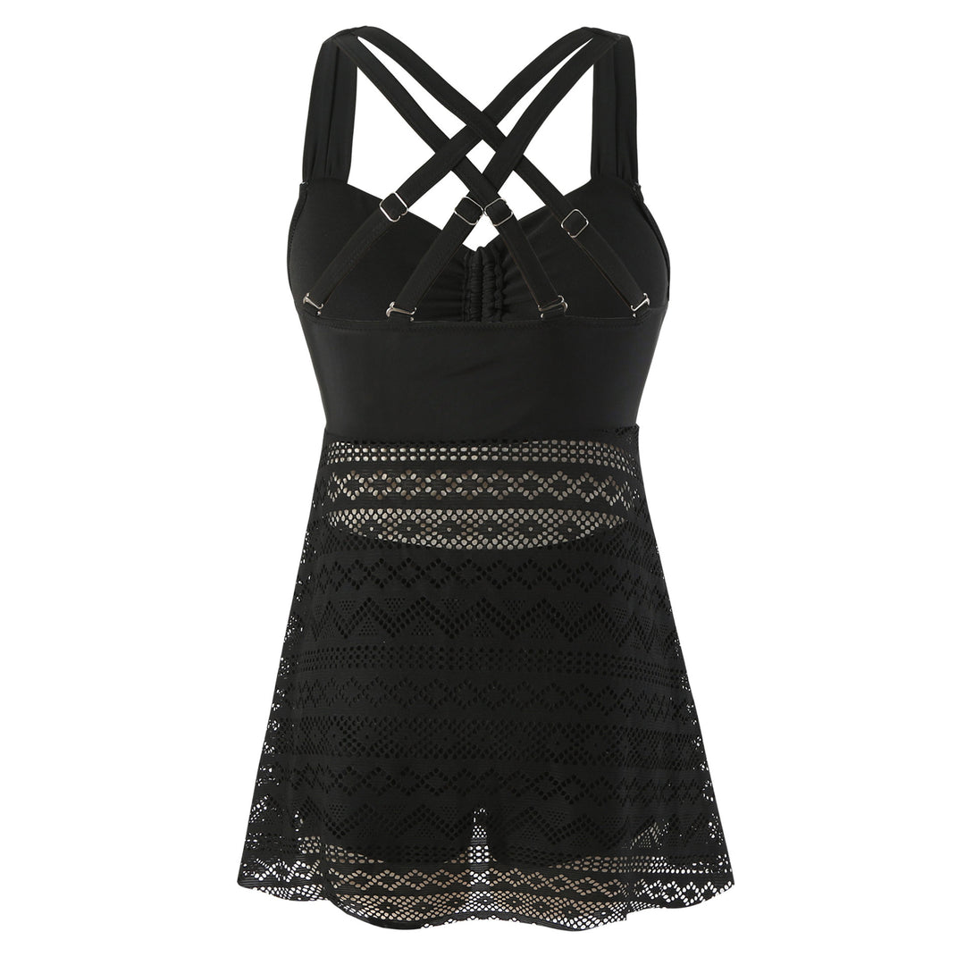 Damen Schwimmkleid mit raffinierter Rückenpartie und sehr elastischer Stoffqualität R&B