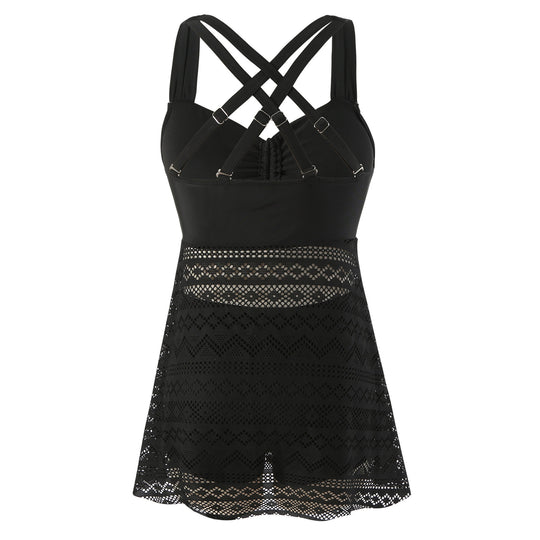 Damen Schwimmkleid mit raffinierter Rückenpartie und sehr elastischer Stoffqualität R&B
