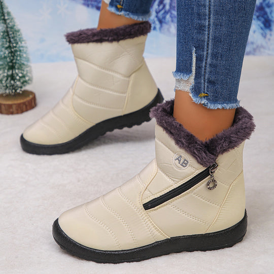 Damen Thermo-Winterstiefel mit kuscheligem Innenfutter und seitlichem Reißverschluss R&B