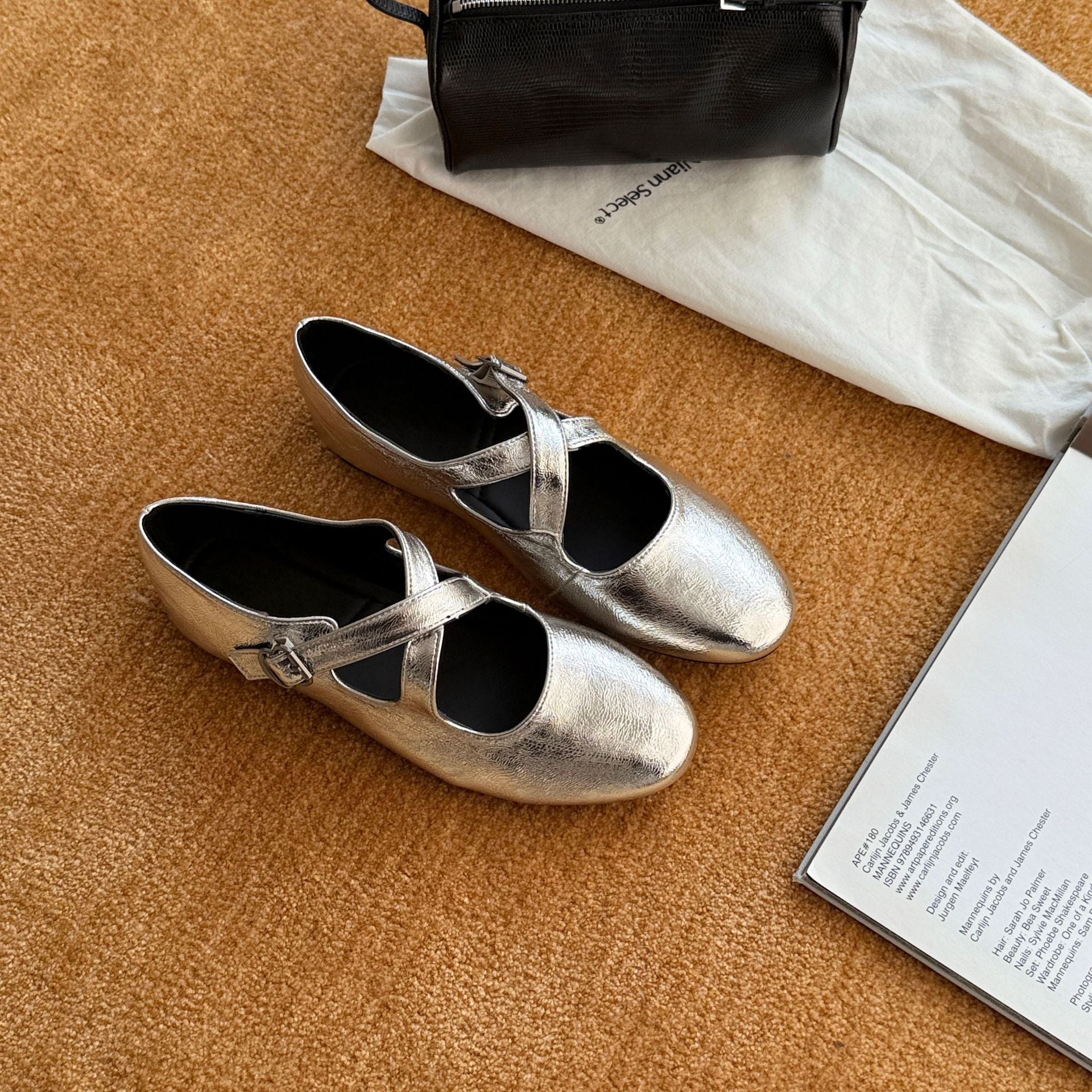 Damen Elegante Mary Jane Ballerinas mit modischem Riemchen und bequemem Fußbett R&B