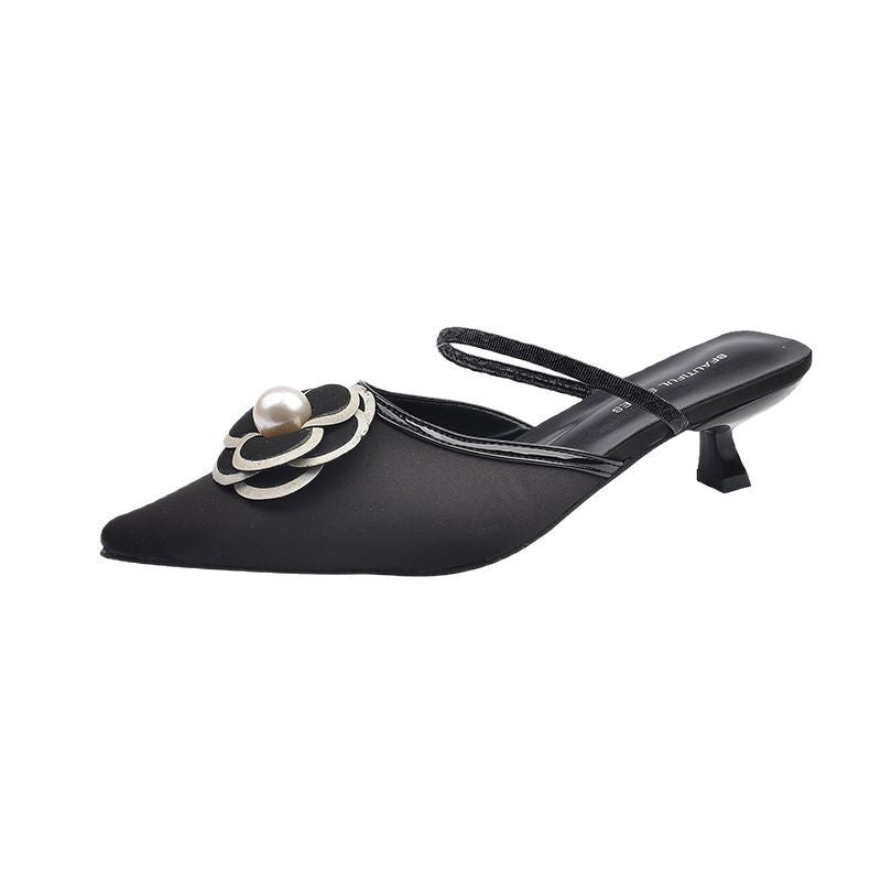 Damen Elegante Slingback-Pumps mit Perlen-Detail und modischem Blumen-Design R&B