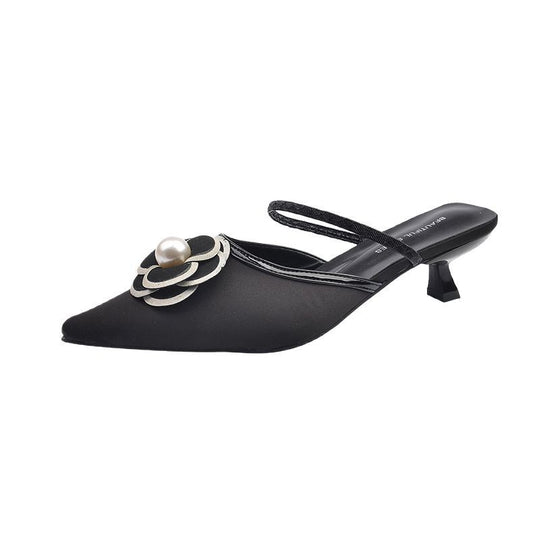 Damen Elegante Slingback-Pumps mit Perlen-Detail und modischem Blumen-Design R&B