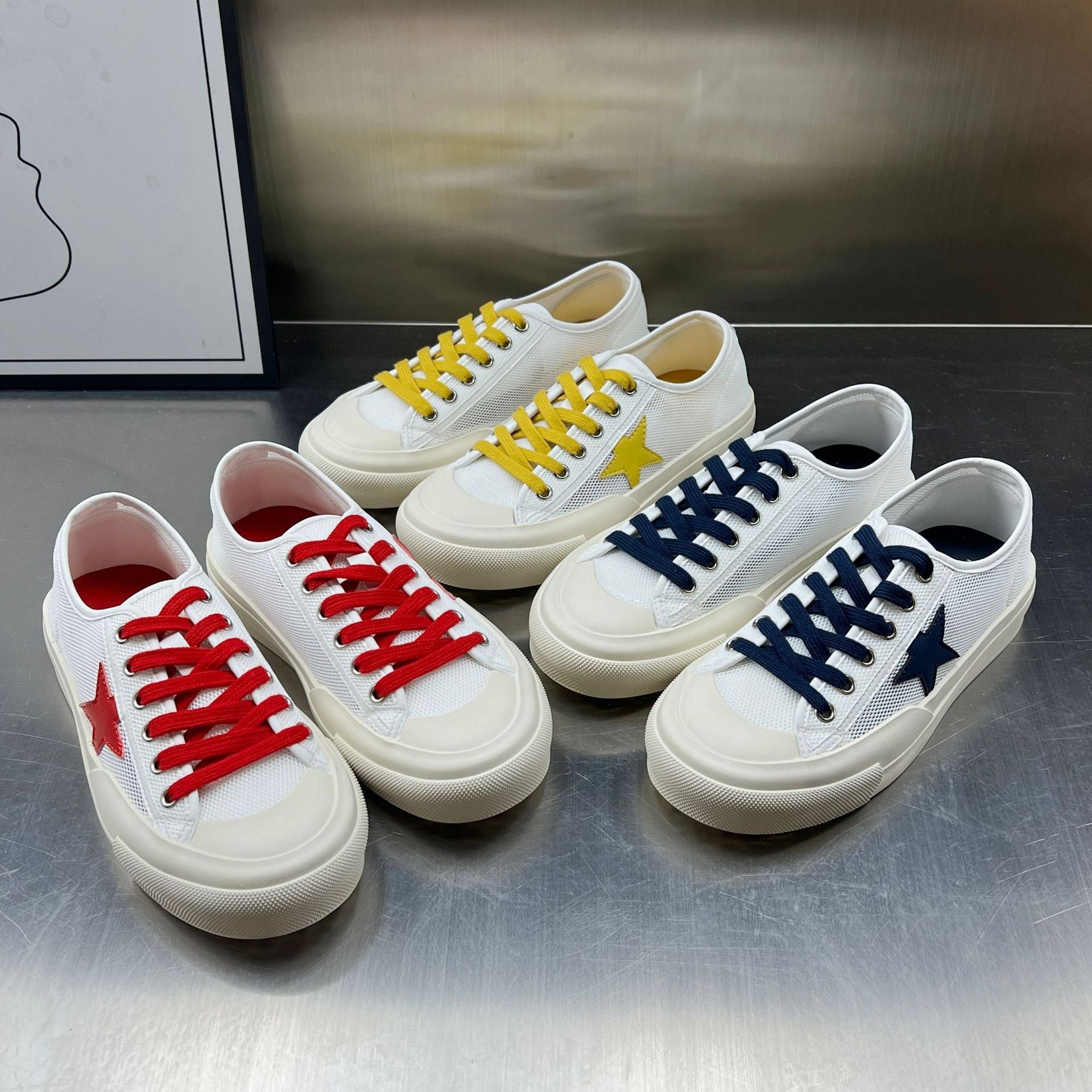 Damen Atmungsaktive Sneakers mit stylischem Mesh-Obermaterial und gemütlicher Innensohle R&B