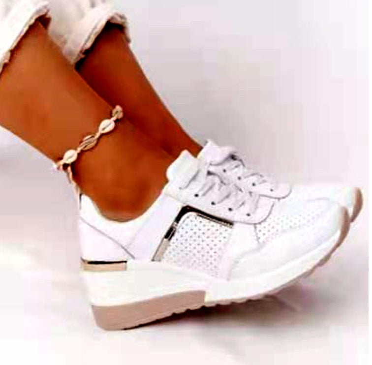 Damen modische Plateau-Sneaker mit atmungsaktiver Mesh-Oberfläche und komfortablem Fußbett R&B