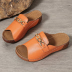 Damen Komfortable Clogs mit dekorativer Schnalle und atmungsaktiver Innensohle R&B