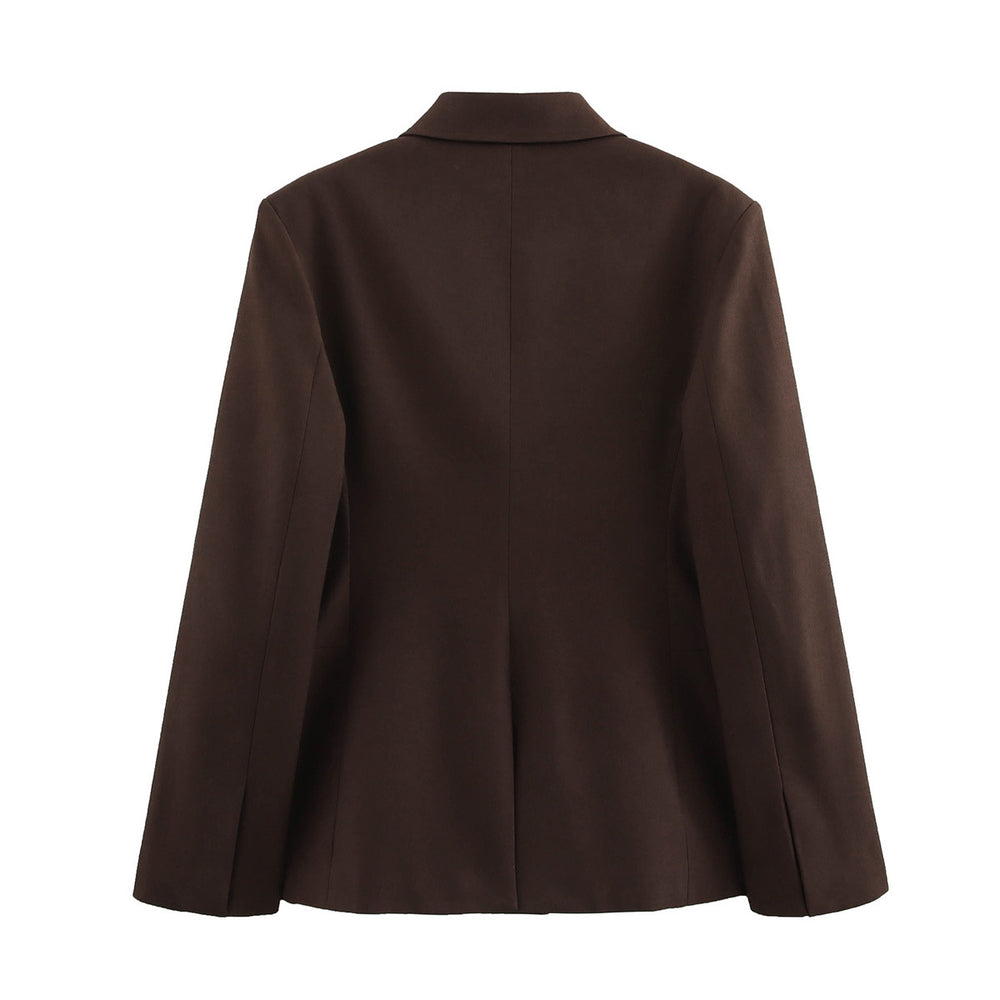Damen elegante Blazerjacke mit strukturiertem Design und praktischen Taschen R&B