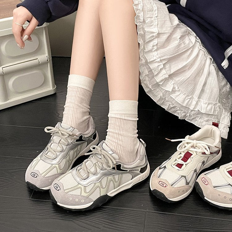 Damen modische Sneaker mit atmungsaktiver Netzoberfläche und komfortablem Dämpfungssystem R&B