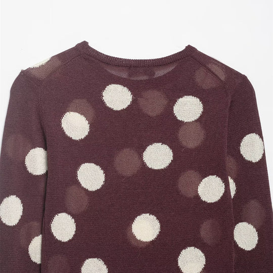 Damen Langarmshirt mit modernem Punkdesign und hochwertiger Baumwolle R&B