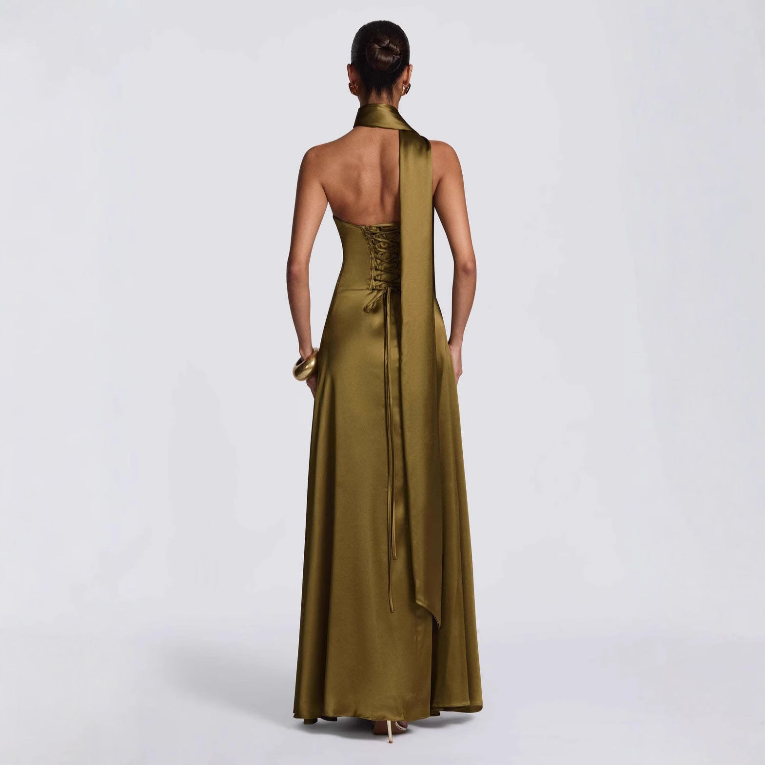 Damen Elegantes und schickes Langarm Abendkleid