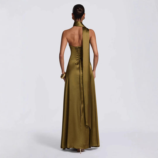 Damen Elegantes und schickes Langarm Abendkleid R&B