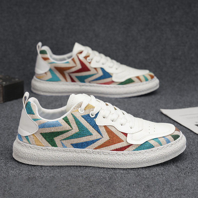 Damen modische Sneakers mit gewelltem Design und bequemer Sohle R&B
