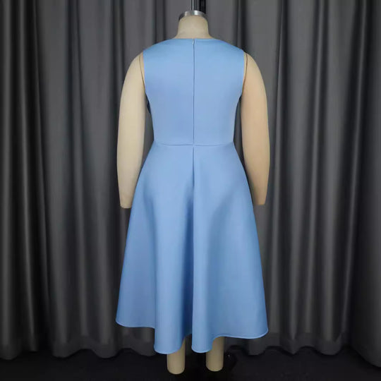 Damen Chiffon Abendkleid mit schimmerndem Oberteil und eleganter Schleifen-Applikation R&B