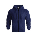 Herren Kuschelige Trainingsjacke mit Kapuze und weichem Fleece-Futter R&B