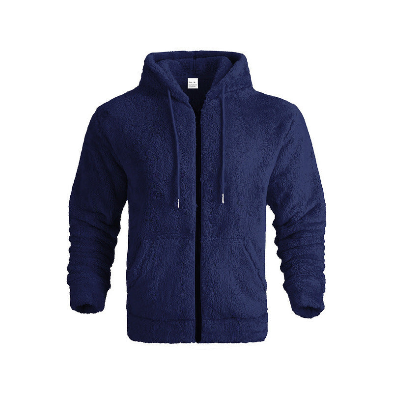 Herren Kuschelige Trainingsjacke mit Kapuze und weichem Fleece-Futter R&B