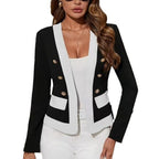 Damen Modische Blazerjacke mit raffinierten Knopfdetails Heidi-Mode