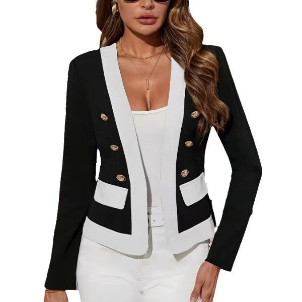 Damen Modische Blazerjacke mit raffinierten Knopfdetails Heidi-Mode