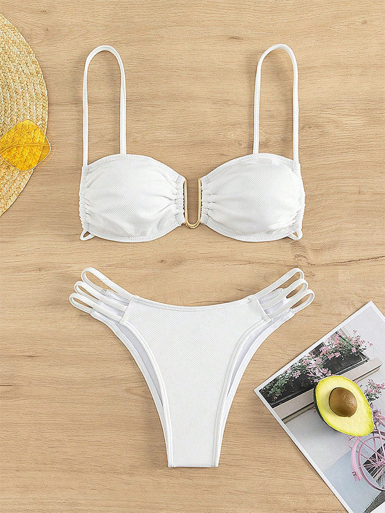 Damen Push-Up Bikini-Set mit elegantem Rüschendesign R&B