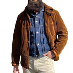 Herren cordjacke mit praktischem Taschen-Detail und Knopfverschluss