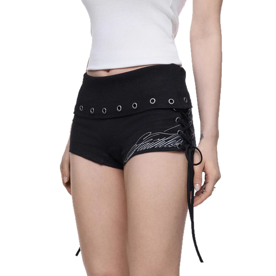 Damen Sportliche Shorts mit dekorativem Schnürungsdetail R&B