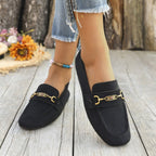 Damen Mokassins mit schicke Goldakzent und weichem Veloursleder R&B