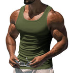 Herren atmungsaktives Sport-Tanktop mit körperbetontem Schnitt und feuchtigkeitsregulierendem Material R&B