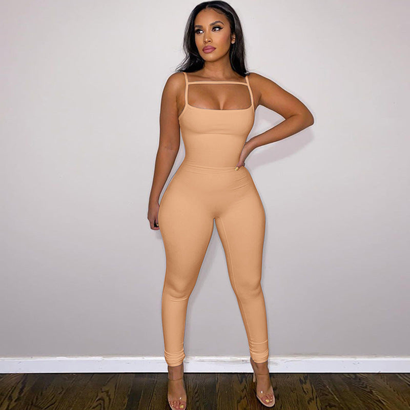 Damen Langärmeliger Jumpsuit mit schmalem Schnitt R&B