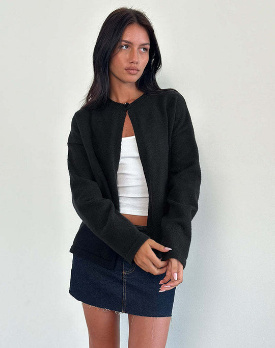 Damen Strickjacke mit praktischen Knopfdetails und lässigem Schnitt R&B