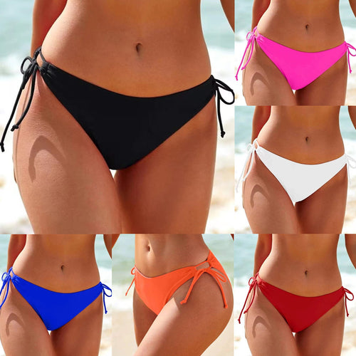 Damen Hochtailliertes Bikini-Höschen mit verstellbaren Seitenschnüren R&B