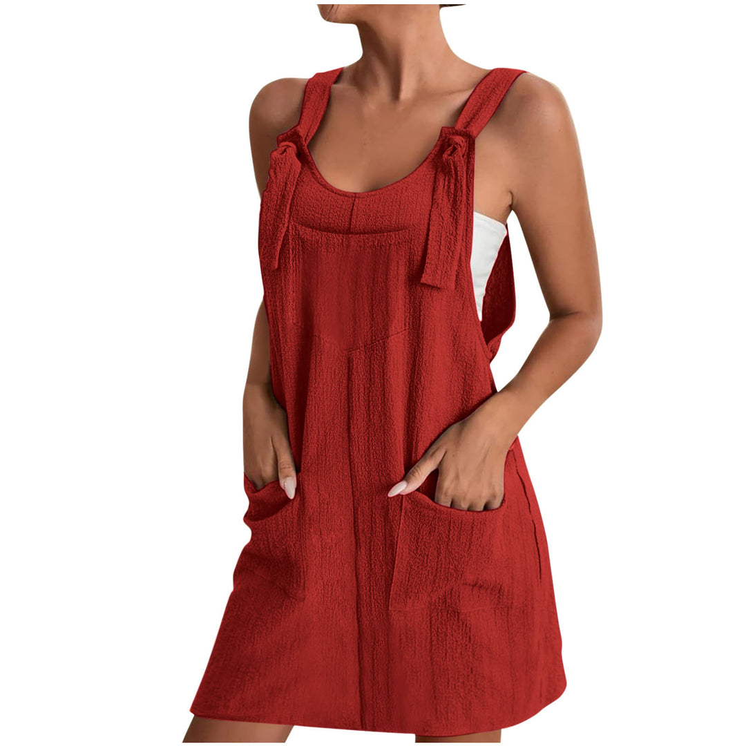 Damen Lässiger Jumpsuit mit praktischen Taschen und verstellbaren Trägern R&B