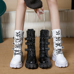 Damen High-Top Schnürstiefel mit verstellbaren Riemen und griffiger Sohle R&B