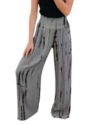 Damen Weit geschnittene Freizeithose mit elastischem Bund und Streifenmuster R&B