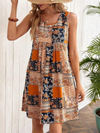 Damen Sommerkleid mit floralem Patchwork-Design R&B