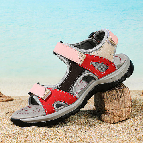 Damen Sportliche Freizeitsandalen mit verstellbaren Riemen und rutschfester Sohle R&B