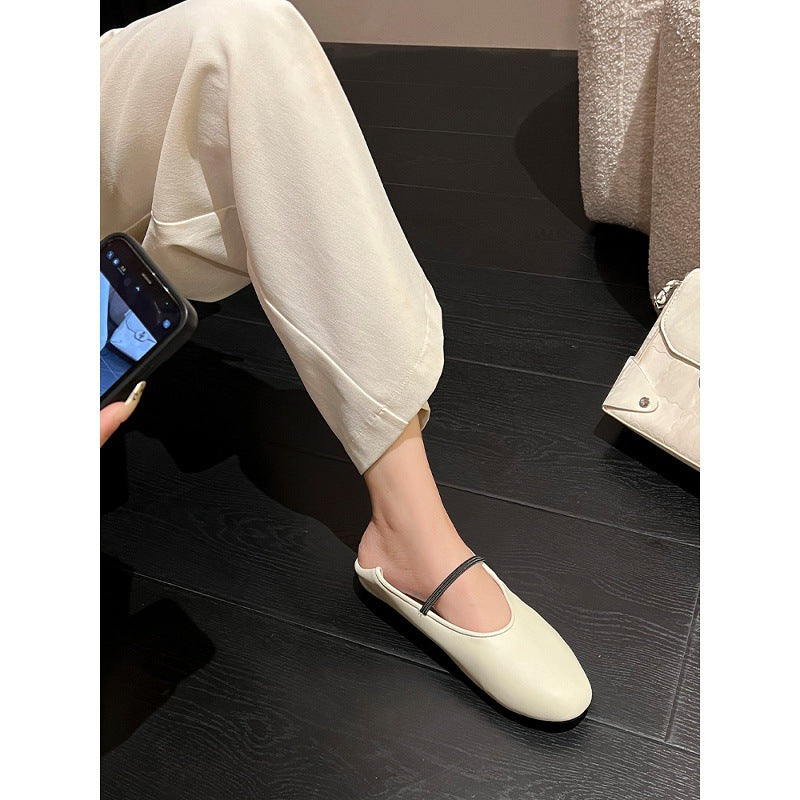 Damen Ballerinas aus hochwertigem, elastischem Material mit modischem Riemen R&B