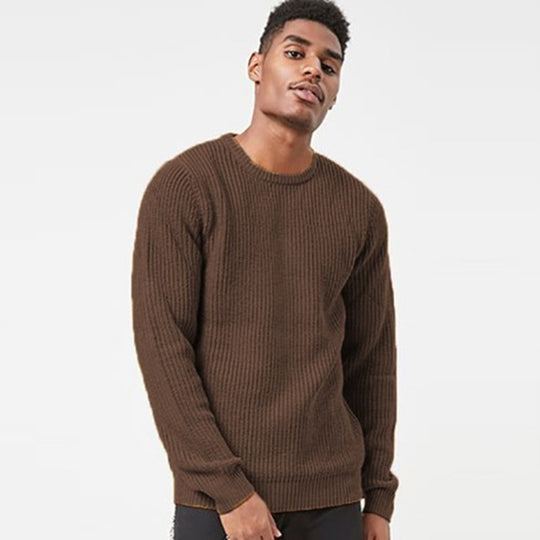 Herren Grobstrickpullover mit strukturiertem Rippdesign und lässiger Passform R&B