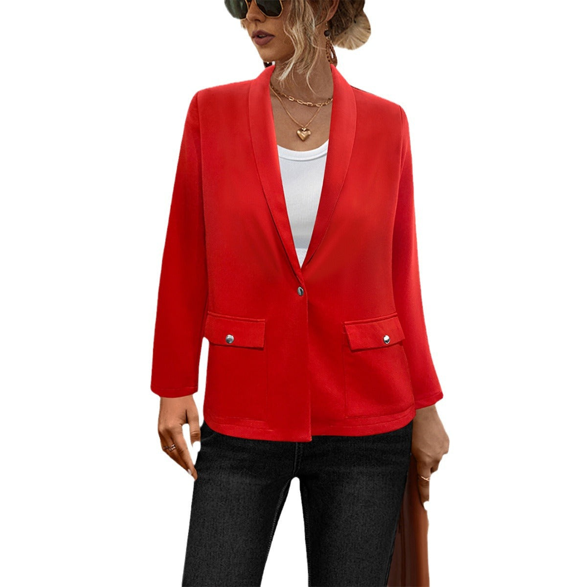 Damen Elegant geschnittene Blazerjacke mit praktischen Taschen R&B
