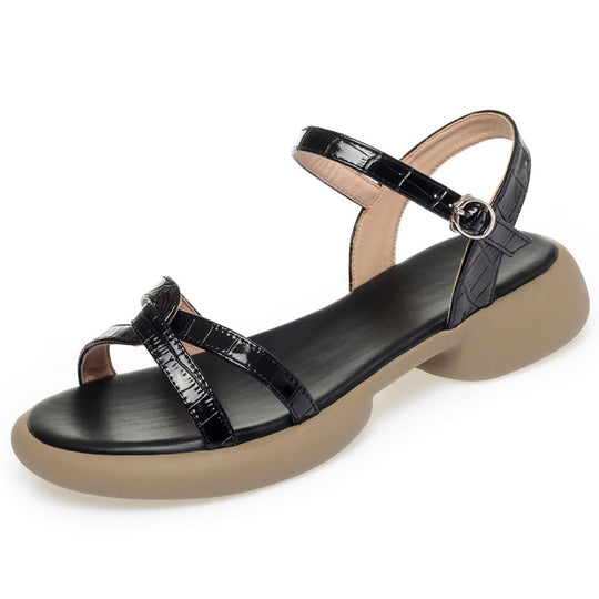 Damen Komfortable Riemchensandalen mit verstellbarem Schnallenverschluss und ergonomischem Fußbett R&B