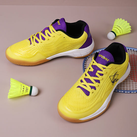 Damen Sportliche Badmintonschuhe mit rutschfester Sohle und atmungsaktiven Mesh-Einsätzen R&B
